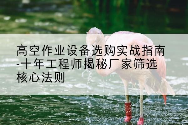 横山剪叉式升降机厂家-高空作业设备选购实战指南-十年工程师揭秘厂家筛选核心法则